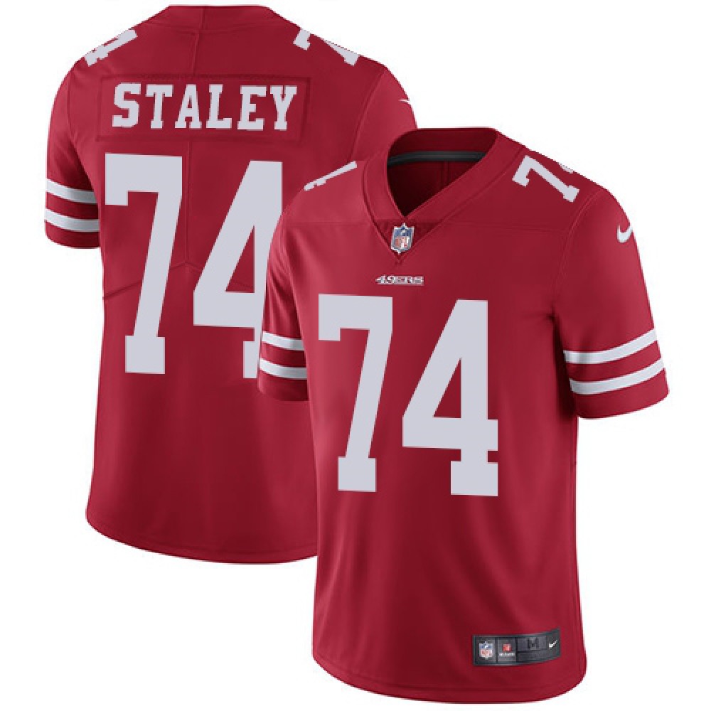 Nike San Francisco 49ers No74 Joe Staley Red Super Bowl LIV 2020 Team Color Youth Stitched NFL Vapor Untouchable Limited Jersey